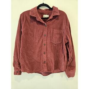 Alpine Design Dark Auburn Corduroy Button Up Size M NWT